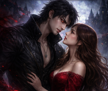 Vamp Love Korean fantasy romance novel cover featuring a vampire hero and a female lead in a dark romantic setting